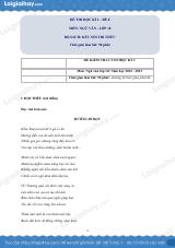 Đề thi học kì 1 Văn 10 Kết nối tri thức - Đề số 8